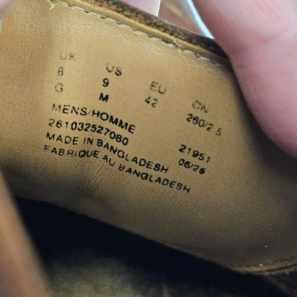 Clarks Mens Brown Leather Lace-Up Chukka Boots Size 9 M - Picture 6 of 13